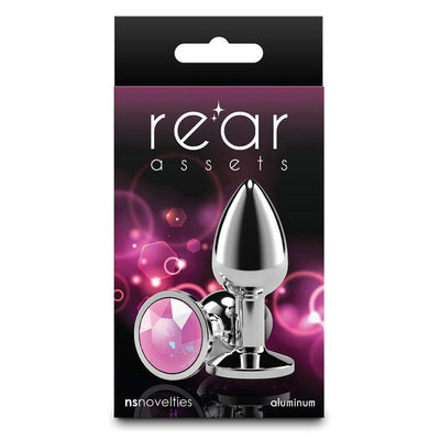 NS Novelties Rear Assets Silver Small Gem Anal Plug