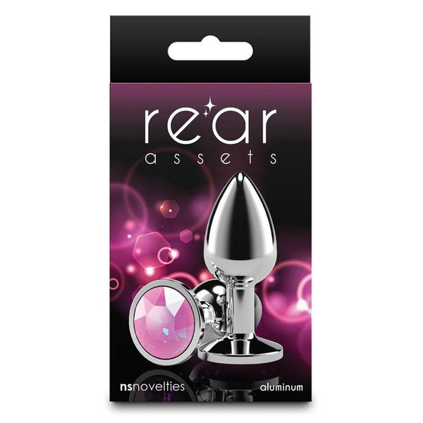 NS Novelties Rear Assets Silver Small Gem Anal Plug