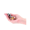 NS Novelties Rear Assets Silver Small Gem Anal Plug - Colour: Yellow Gem