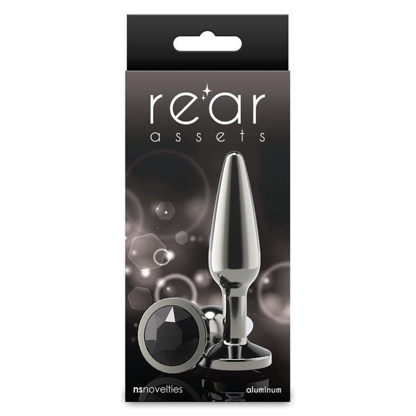 NS Novelties Rear Assets Tapered Medium Anal Toy - Colour: Gunmetal Black