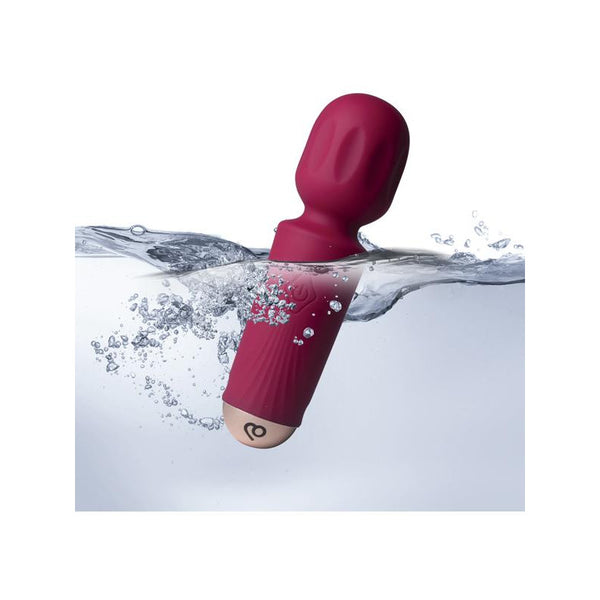 Rocks Off Rechargeable Mini Wand - Colour: Azalea Red
