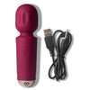 Rocks Off Rechargeable Mini Wand - Colour: Azalea Red
