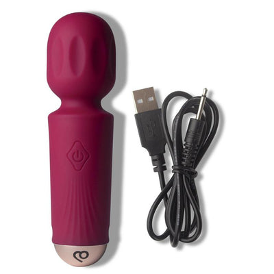 Rocks Off Rechargeable Mini Wand - Colour: Azalea Red