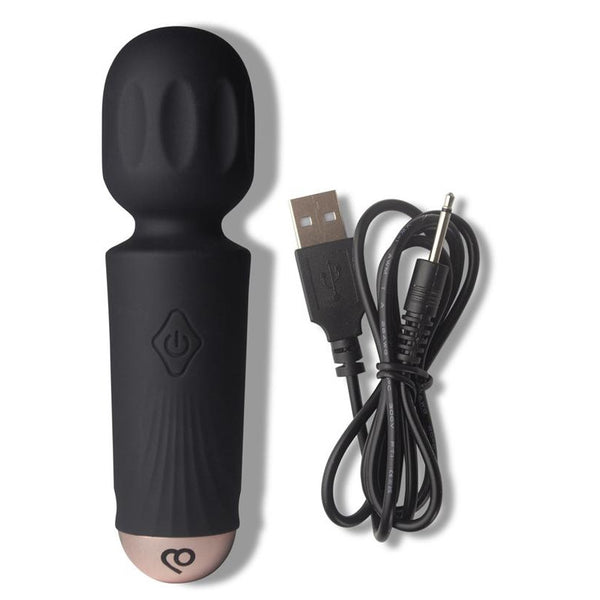 Rocks Off Rechargeable Mini Wand - Colour: Black Tulip