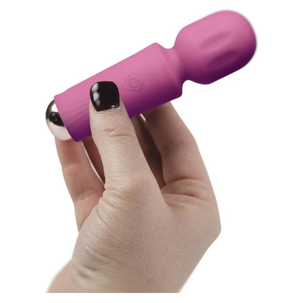 Rocks Off Rechargeable Mini Wand - Colour: Peony Pink