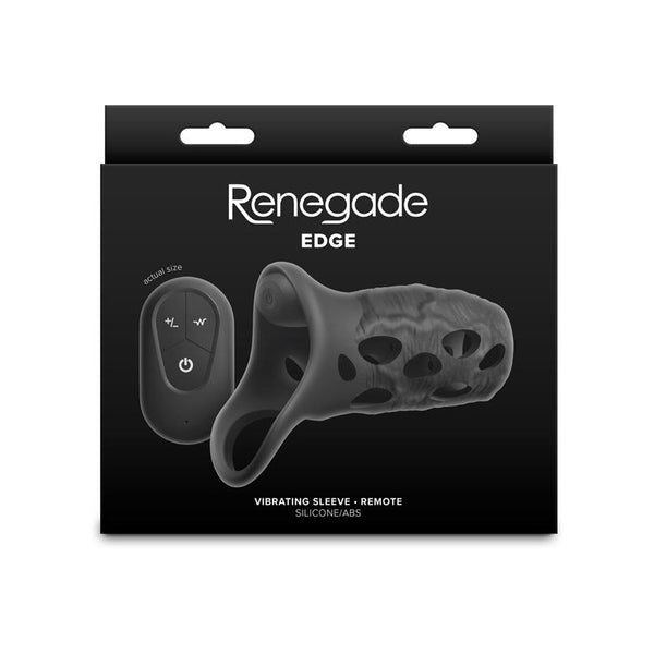 NS Novelties Renegade Edge Vibrating Penis Sleeve with Remote Control