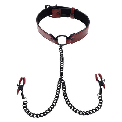 Sportsheets Collar with Nipple Clamps