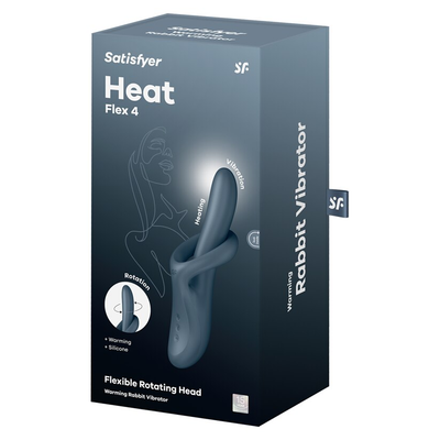 Satisfyer Heat Flex 4 Rabbit Vibrator - Colour: Grey