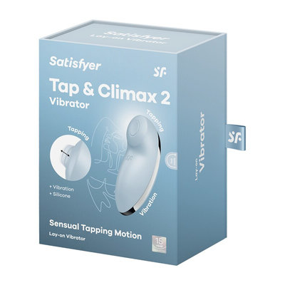 Satisfyer Tap and Climax 2 Lay-On Vibrator - Colour: Teal