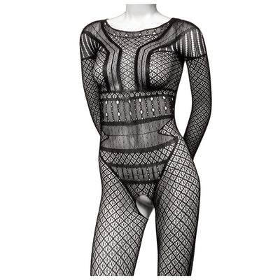 Calexotics Scandal Plus Size Full Length Lace Body Suit - Colour: Black