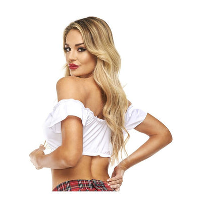 Teachers Pet Schoolgirl Tie Top - Colour: White | Size: OS