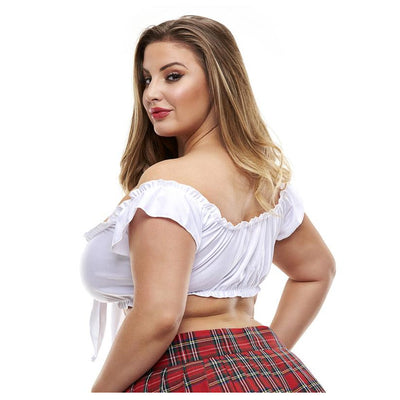 Teachers Pet Plus Size Schoolgirl Tie Top