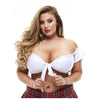 Teachers Pet Plus Size Schoolgirl Tie Top
