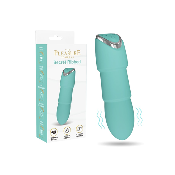 Full Circle The Pleasure Company Secret Ribbed Vibrator 4.3 Inch