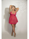 Seven Til Midnight Two Piece Embroidered Babydoll and Panty Set STM-11285X