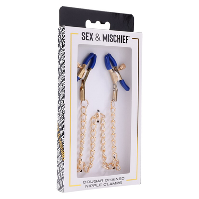 Sportsheets Sex And Mischief Cougar Chained Nipple Clamps