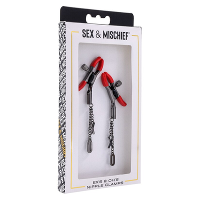 Sportsheets Sex And Mischief Ex's and Oh's Nipple Clamps