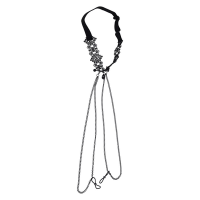 Sportsheets Sex And Mischief Lace Collar with Nipple Ties