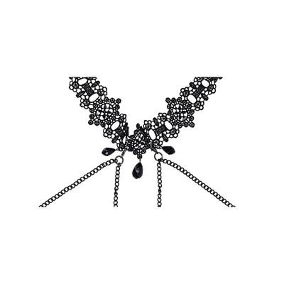 Sportsheets Sex And Mischief Lace Collar with Nipple Ties