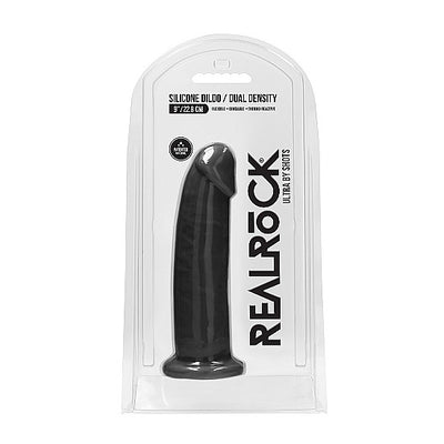 Real Rock Silicone Dual Density Dildo Without Balls 9 Inch