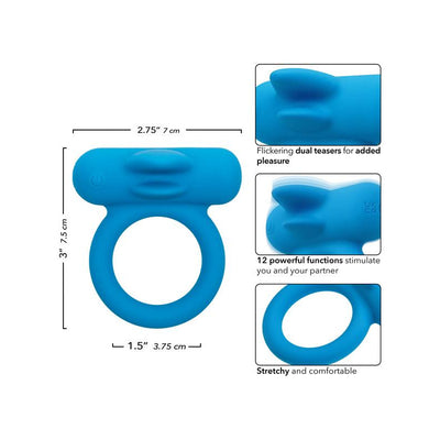 CalExotics Silicone Rechargeable Double Trouble Couples Enhancer