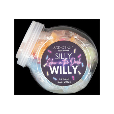 BMS Factory Silly Willy 3.5 Inch Mini Dongs Glow in the Dark Display of 12
