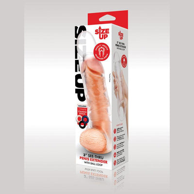 Xgen Products Size Up Clear View Penis Extender With Ball Loop 3 in