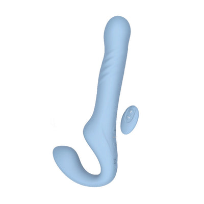 Bloom Storm Double Ended Vibrating Thrusting Strapless Strap On