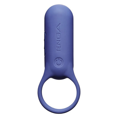 Tenga Pairing+ Rechargeable Waterproof Vibrating Couples Ring - Colour: Indigo