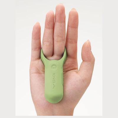 Tenga Pairing+ Rechargeable Waterproof Vibrating Couples Ring - Colour: Lime