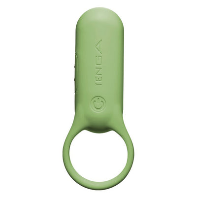 Tenga Pairing+ Rechargeable Waterproof Vibrating Couples Ring - Colour: Lime