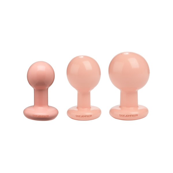 Doc Johnson The Classic Round Butt Plug - 3 Piece Set