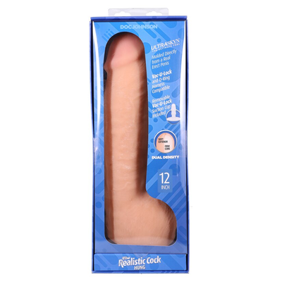 Doc Johnson Vac U Lock The Realistic Cock With Removable Vac-U-Lock Suction Cup ULTRASKYN 12 Inch