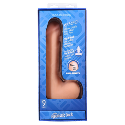 Doc Johnson Vac U Lock Realistic Cock With Removable Vac-U-Lock Suction Cup ULTRASKYN 9 Inch