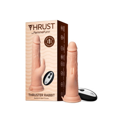 Femme Fun Thruster Rabbit Vibrator With Thrusting And Rabbit Ears