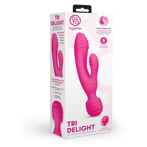 Together Tri Delight Dual-Ended Triple Stim Wand and Rabbit Vibrator