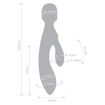 Together Tri Delight Dual-Ended Triple Stim Wand and Rabbit Vibrator