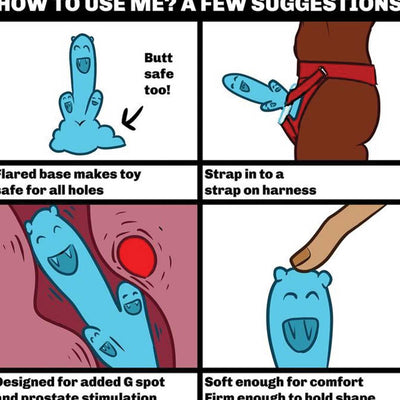 Cute Little Fuckers Trinity Multi-Functional Silicone Vibrator with G-Spot and Prostate Stimulator