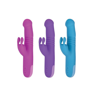 Excellent Power Trio Thruster 9 Inch Silicone 3 in 1 Rechargeable Rabbit Vibrator