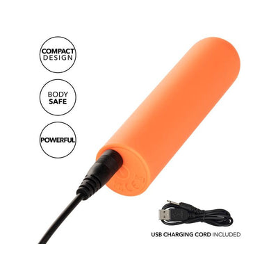CalExotics Turbo Buzz Rounded Mini Bullet - Colour: Orange