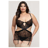 Seven Til Midnight Two Piece Lace and Satin Chemise Set STM-11829XP Plus Size