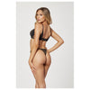 Seven Til Midnight Two Piece Mesh and Rhinestone Bra And Panty Set 11561 - Colour: BLACK | Size: L
