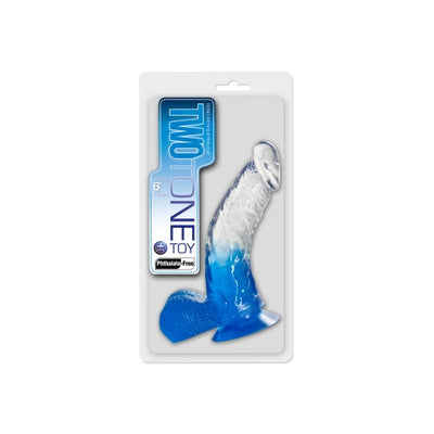Excellent Power 6 Inch PVC Dong - Colour: Clear/Blue