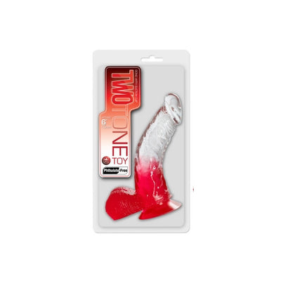 Excellent Power 6 Inch PVC Dong - Colour: Clear/Red