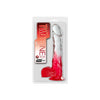 Excellent Power 8 Inch PVC Dong With Balls - Colour: Clear/Red