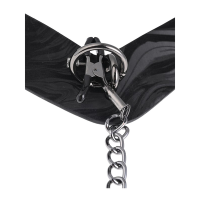 Sportsheets Velvet Noir Collar and Removable Clamps