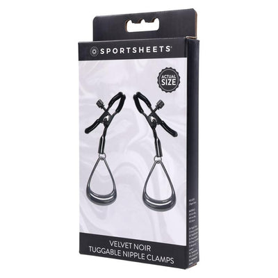 Sportsheets Velvet Noir Tuggable Nipple Clamps