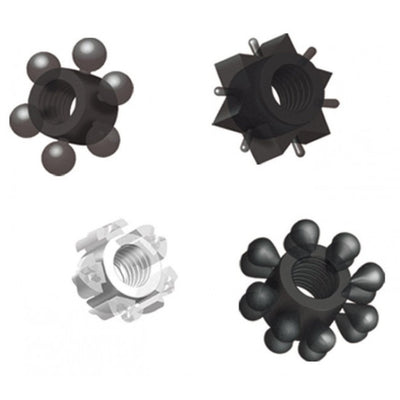 Hott Products Pleasure Stars Penis Rings Collection - Colour: Black/Clear