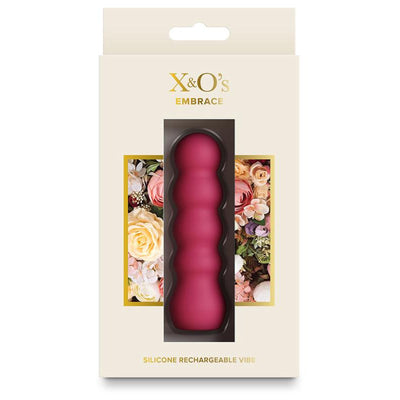 NS Novelties X and Os Embrace Silicone Rechargeable Vibrator